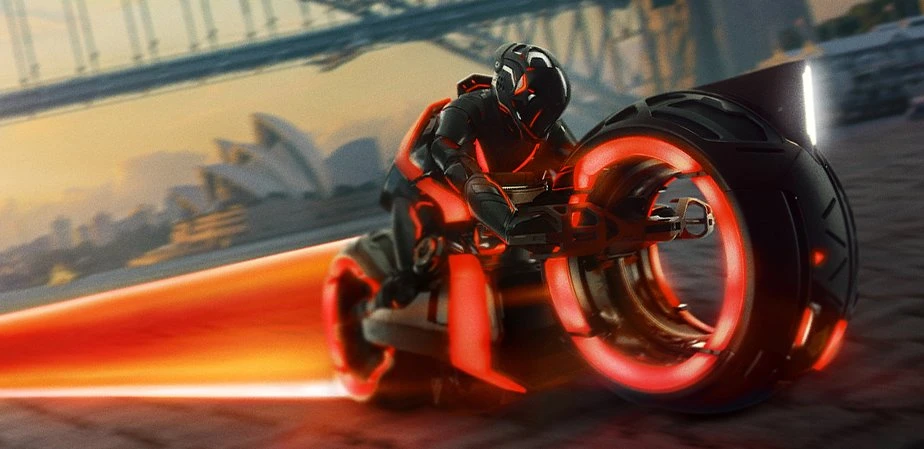 La moto Light-Cycle 3 du film Tron : Ares
