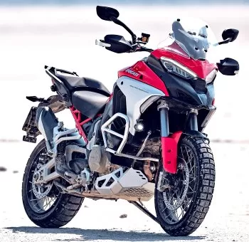 Ducati 1158 Multistrada V4 - avec roues enduro, sabot moteur renforcé et crashbars