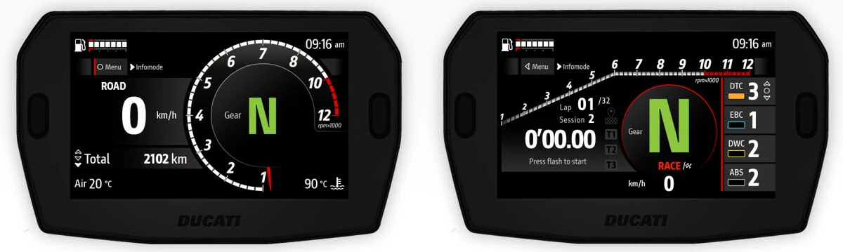 Le compteur de la Ducati Streetfighter V2  2025