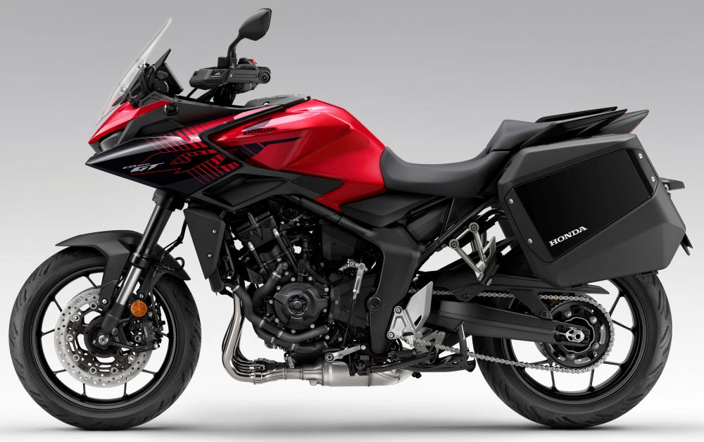 La Honda CB1000GT vue de profil en photo studio