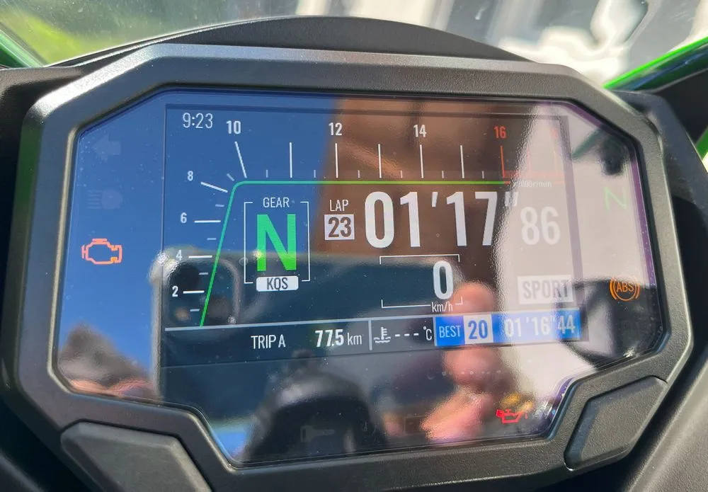 Tableau de bord de la Kawasaki ZX-4RR
