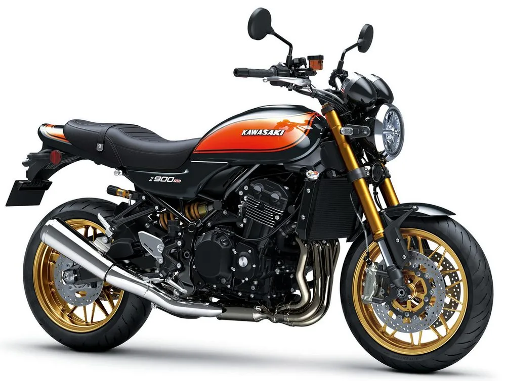 Une moto Kawasaki Z 900 RS SE de 2026