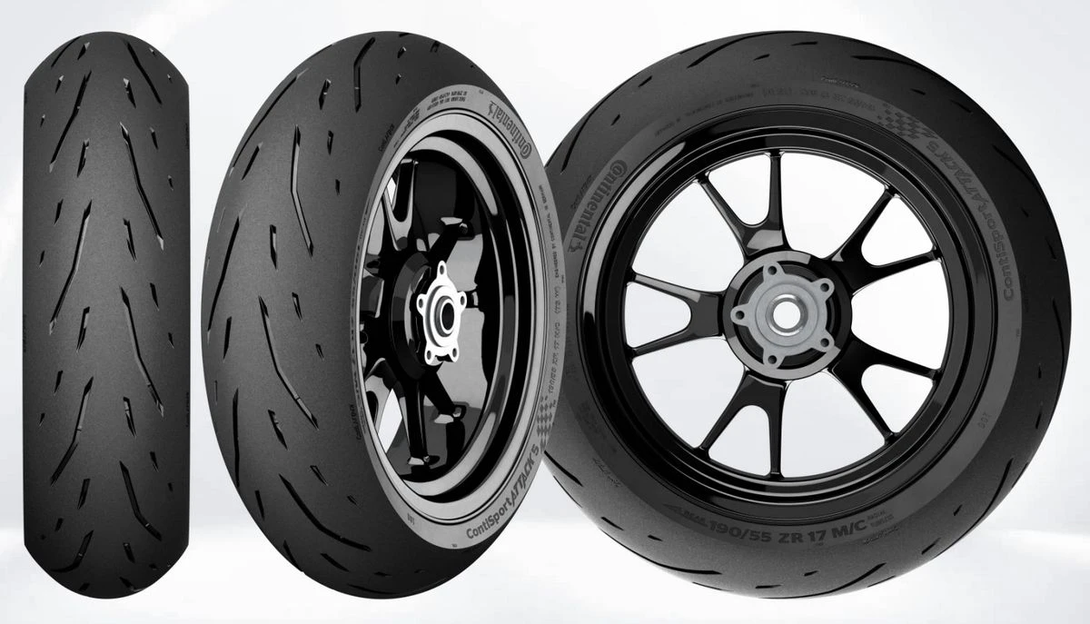 Plusieurs angles de vue du pneumatique Continental ContiSportAttack 5