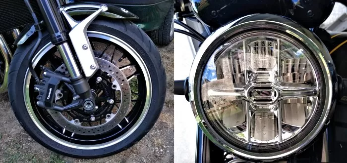 Phare et disque de la moto