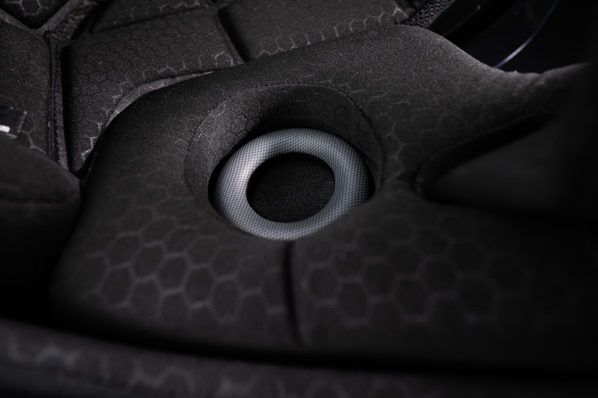 Focus on the inner foam padding of the Phantom ANC headphones