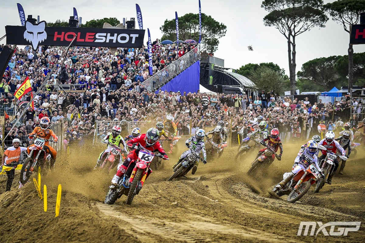 Start of an MXGP race in Andalusia