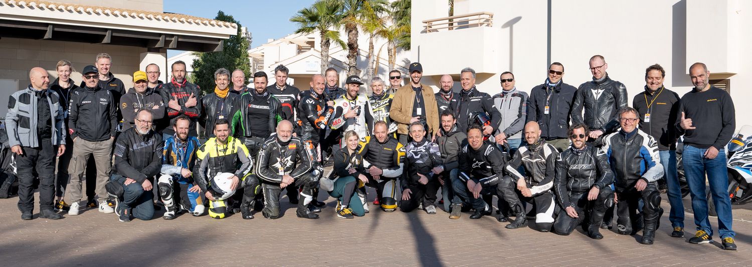A photo of a group of journalists