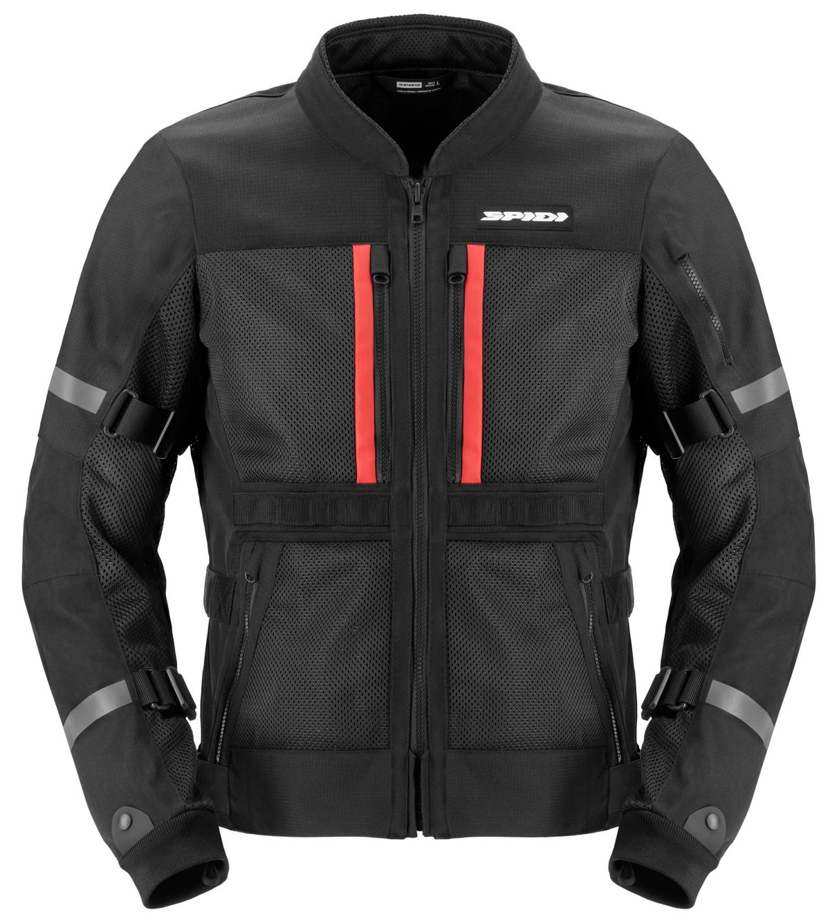 The front of a black Spidi Tech Armor 2 jacket