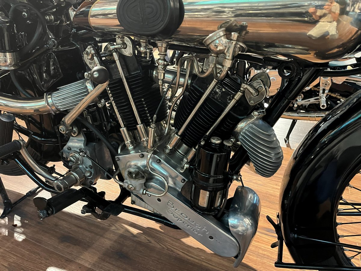 A V-twin engine from the Brough Superior Alpine Grand Sports