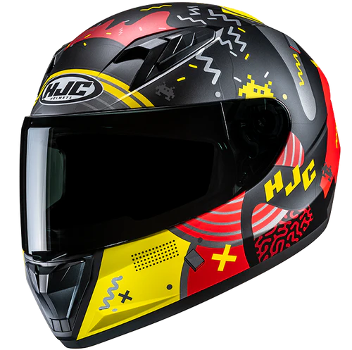 An HJC Y10 Mika MC1SF helmet