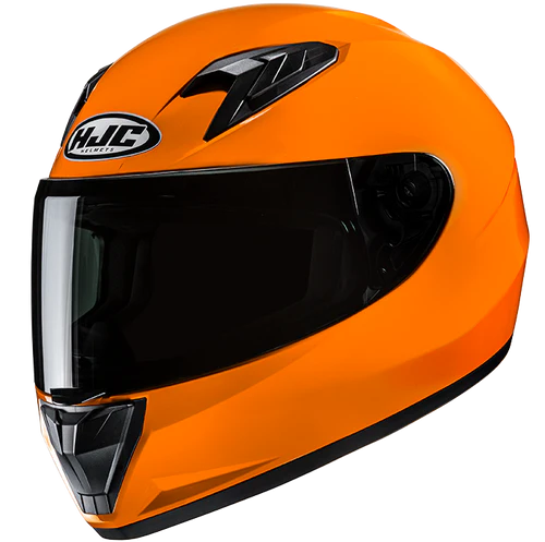 An HJC Y10 White and Orange Helmet