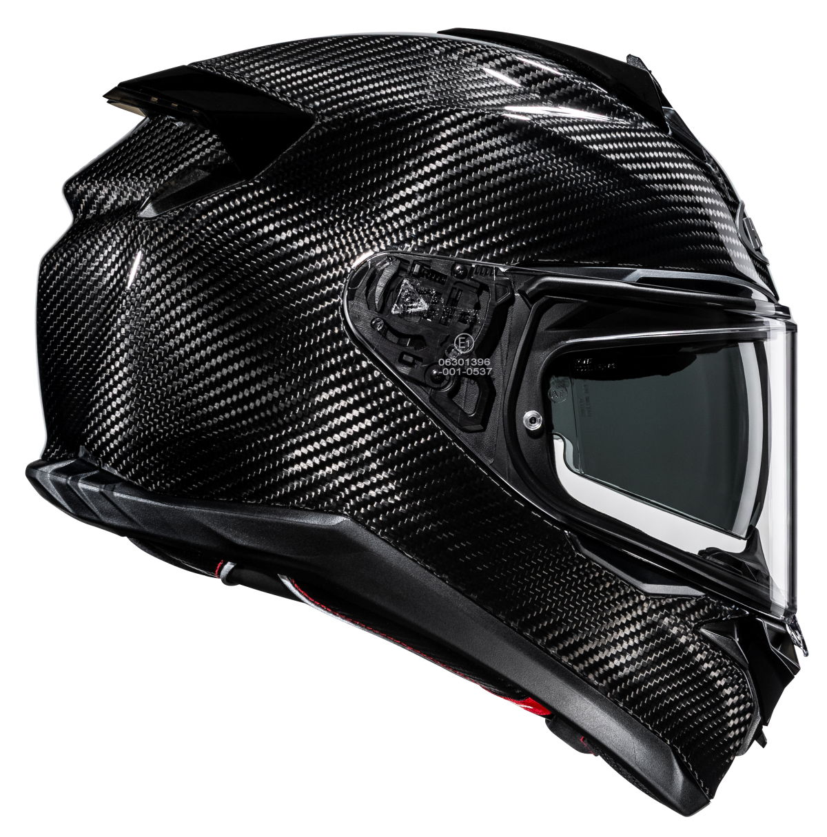 An HJC F72 carbon fiber helmet