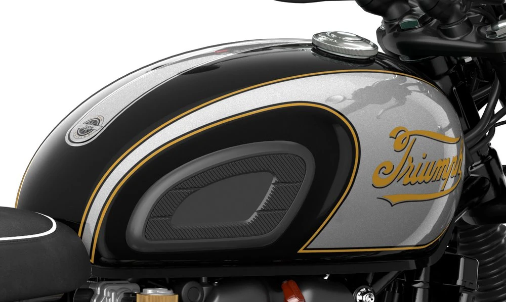 Le réservoir de la Triumph 1200 Bonneville T 120 Icon Edition
