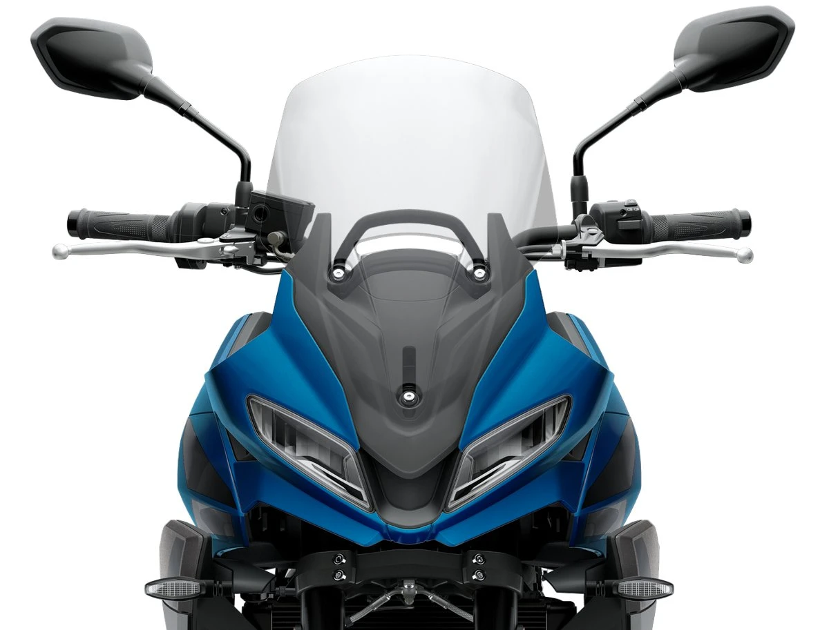 Tête de fourche bleu de la Triumph Tiger Sport 660 de 2026